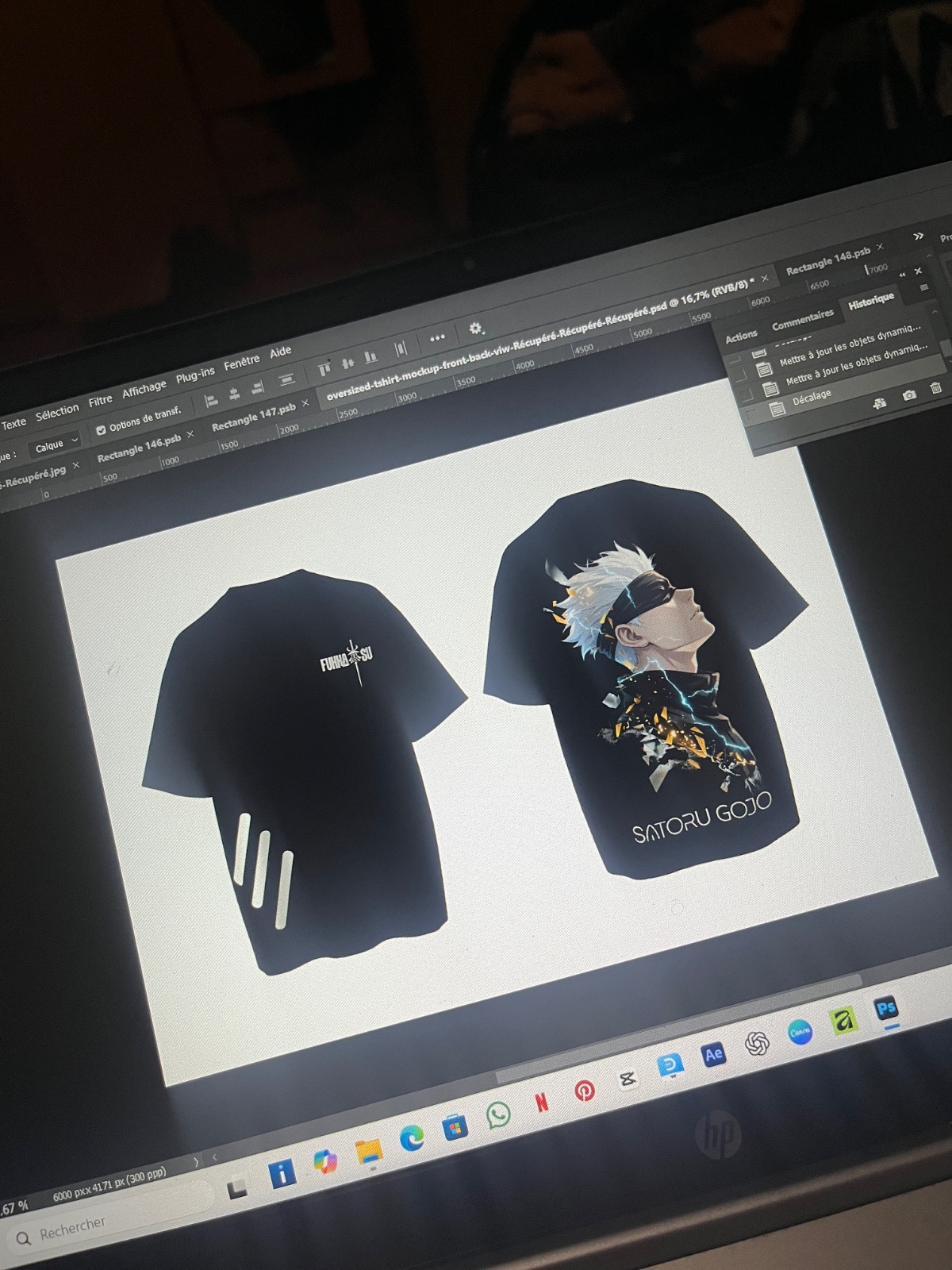 T shirt personnalisé Gojo